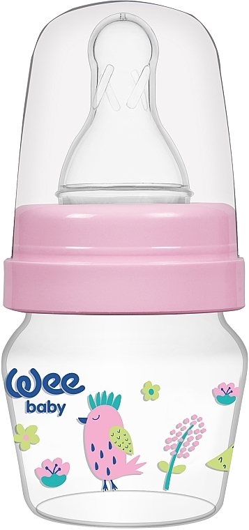 GIFT! Set: Mini Bottle + Drink Trainer Cup, 30 ml, pink - WeeBaby — photo N2