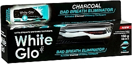 Fragrances, Perfumes, Cosmetics Set "Fresh Breath" with Black-White Brush - White Glo Charcoal Bad Breath Eliminator (t/paste/100ml + t/brush/1)