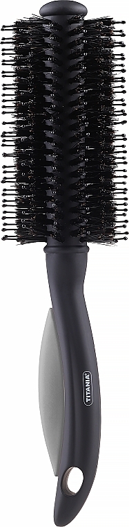 Thermal Brush with Natural Bristles, grey - Titania Softtouch — photo N1