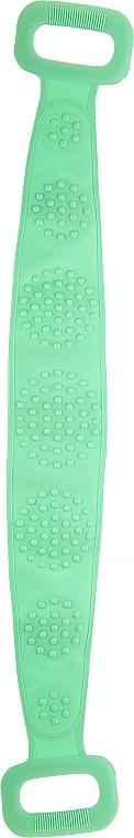 Silicone Massaging & Cleansing Brush for Back, Legs & Feet, green - Deni Map — photo N1