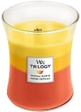 Fragrances, Perfumes, Cosmetics Scented Candle in Glass - Woodwick Tropical Sunrise Trilogy Candle