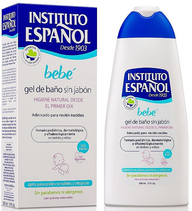 Newborn Shower Gel - Instituto Espanol Bebe Bath Gel Without Soap Newly Born Sensitive Skin — photo N1