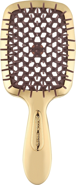 Hair brush, 21.5x9x3.5 cm, golden - Janeke SuperBrush Small Gold — photo N1