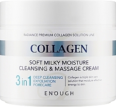 Cleansing Massage Cream for Face and Body - Enough Collagen Soft Milky Moisture Cleansing & Massage Cream — photo N1