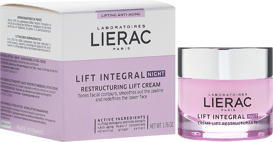 Restructuring Night Lifting Cream - Lierac Lift Integral Night Restructuring Lift Cream — photo N2