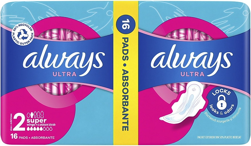 Sanitary Pads, 16pcs - Always Ultra Super Plus Instant Dry — photo N2