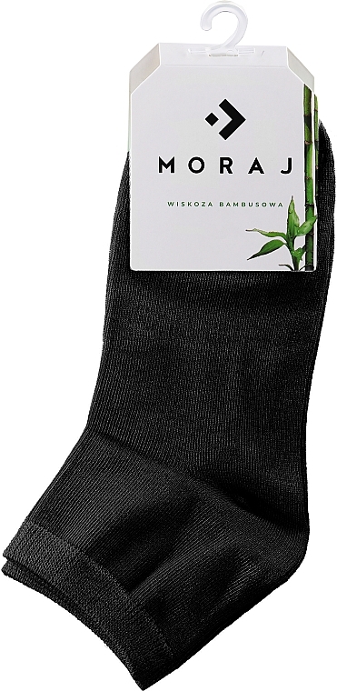 Women's Bamboo Ankle Socks, 1 pair, black - Moraj — photo N1