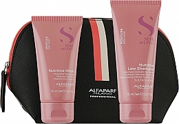 GIFT! Set - Alfaparf Semi di Lino Moisture Travel Set (shm/75ml + mask/50ml + bag/1pc) — photo N1