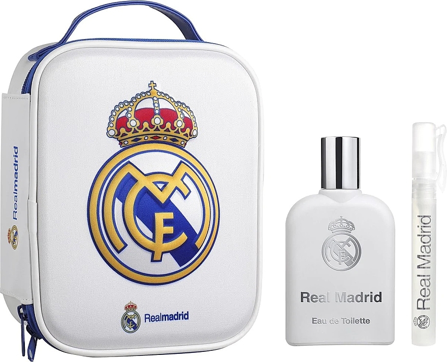 Air-Val International Real Madrid - Set (edt/100 ml + edt/10 ml + neceser/1 pcs) — photo N1