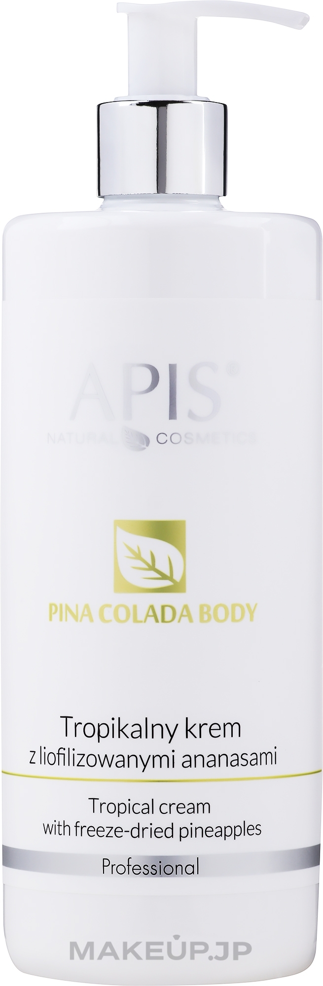 Tropical Cream with Freeze-Dried Pineapple - Apis Professional Pina Colada Body Tropical Cream — photo 500 ml