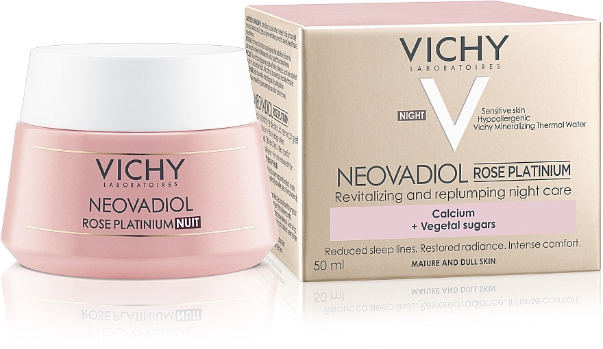 Brightening Night Face Cream for Mature Skin - Vichy Neovadiol Rose Platinum Night Cream — photo N3