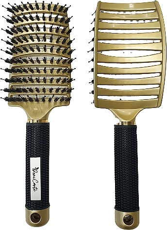 Vented Hair Brush 5748, golden - Deni Carte Boar Vent — photo N1