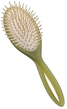 Hair Brush, green - Acca Kappa Infinito Brush Long Wooden Pins — photo N1