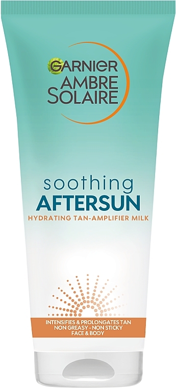 Moisturizing Tan Enhancing Face & Body Balm - Garnier Ambre Solaire Soothing Aftersun Hydrating Tan-Amplifier Milk — photo N1