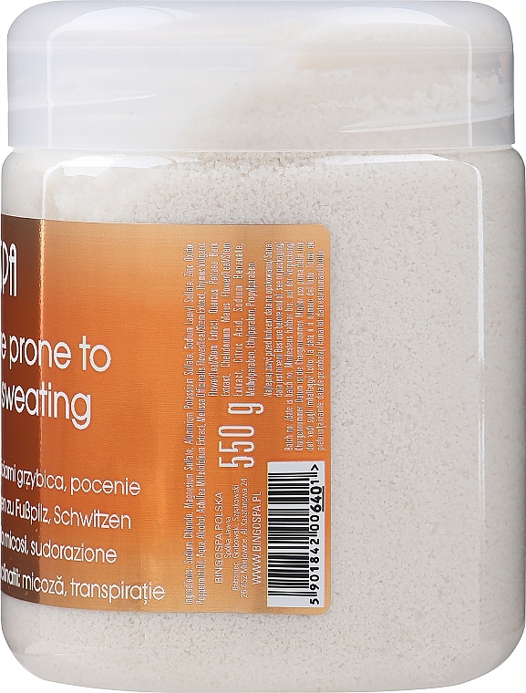 Bath Salt for Feet Prone to Micose and Cracks - BingoSpa Sea Salt — photo N2