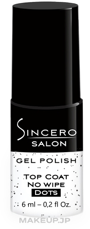 Gel Polish Top Coat - Sincero Salon Gel Polish Top Coat No Wipe Dots — photo 6 ml