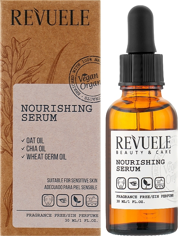 Nourishing Face Serum - Revuele Vegan & Organic Nourishing Serum — photo N2