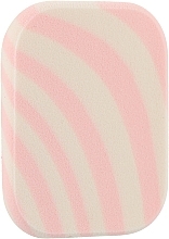 Fragrances, Perfumes, Cosmetics Rubber Sponge 'Rectangle', striped pink №987 - Dark Blue Cosmetics