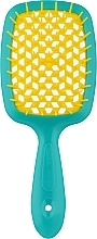 Hair Brush, turquoise and yellow - Janeke Superbrush — photo N1