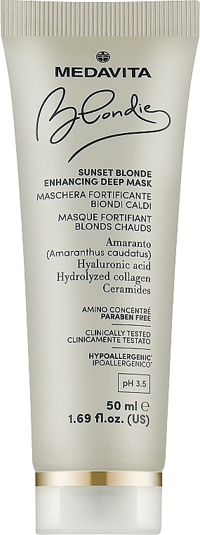 Cold Blonde Mask - Medavita Blondie Ice Blonde Enhancing Deep Mask — photo N1