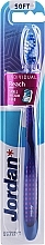 Fragrances, Perfumes, Cosmetics Soft Toothbrush, blue checkered - Jordan Individual Reach Soft