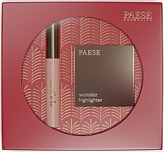 Fragrances, Perfumes, Cosmetics Set - Paese Jingle Bright Set (mascara/8 ml + highlighter/7.5 g)