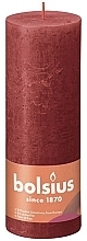 Fragrances, Perfumes, Cosmetics Cylinder Candle Rustic Shine Delicate Red, 190/68 mm - Bolsius Candle