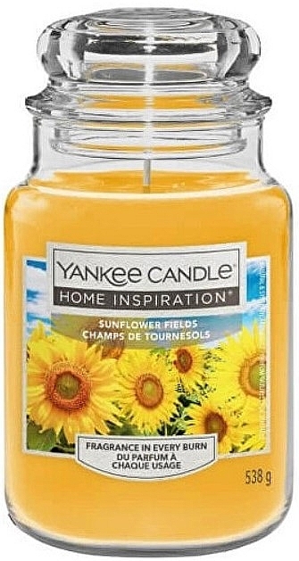 瓶に入った香りのキャンドル - Yankee Candle Home Inspiration Sunflower Fields — photo N1