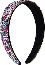 Fragrances, Perfumes, Cosmetics Hair Hoop, black with colourful crystals - Donegal