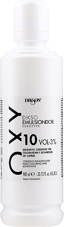 Oxidizing Emulsion - Dikson Oxy Oxidizing Emulsion For Hair Colouring And Lightening 10 Vol-3% — photo N1