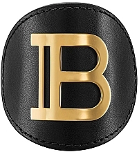 Hair Clip with Metal Logo - Balmain Paris Hair Couture Limited Edition Gold Genuine Leather Hair Clip FW 2020 — photo N1