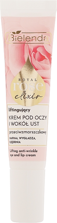 Eye and Lip Cream - Bielenda Royal Rose Elixir Lifting Anti-Wrinkle Eye And Lip Cream — photo N1