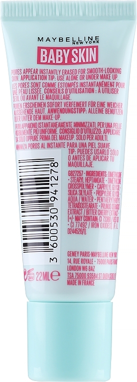 Makeup Primer - Maybelline Baby Skin Instant Pore Eraser — photo N2