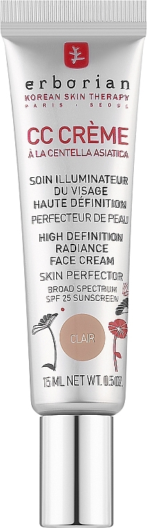 High Definition Radiance CC Cream, clair - Erborian CC Cream Radiance Cream Skin Perfector  — photo N1