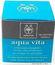 Fragrances, Perfumes, Cosmetics Face Cream - Apivita 24 Hour Moisturizing Cream for Normal With Chasle Almond