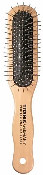 Massage Wooden Brush, square - Titania — photo N1