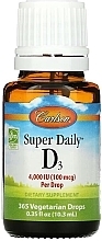 Vitamin D3 4000 IU, Drops - Carlson Super Daily Liquid Vitamin D3 — photo N1