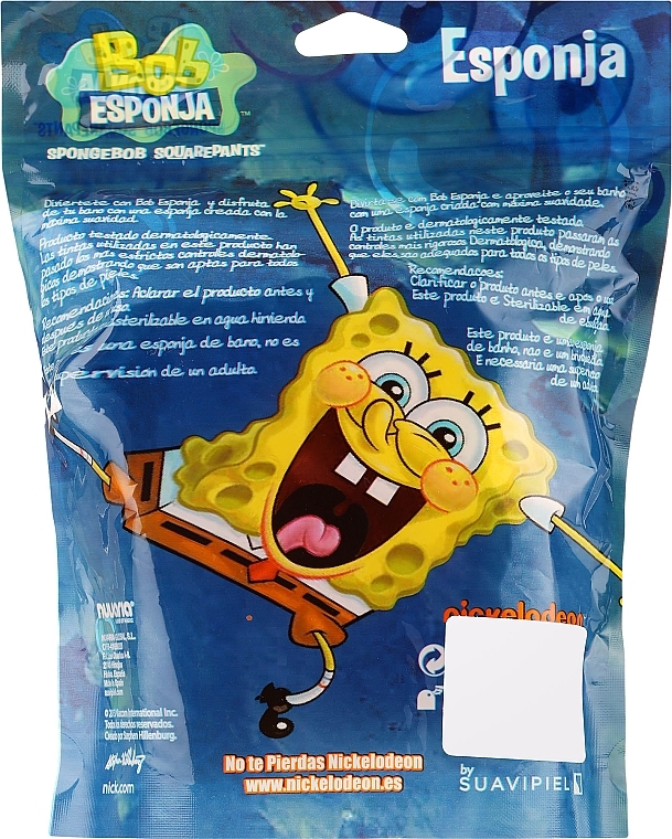 Bath Sponge "Sponge Bob", angry - Suavipiel Sponge Bob Bath Sponge — photo N3