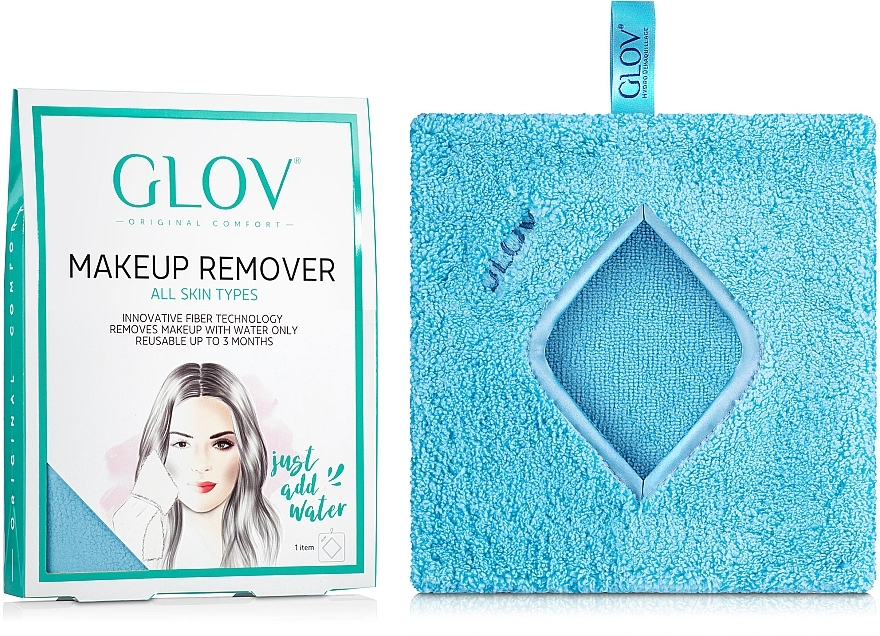 Makeup Remover Glove, light blue - Glov Comfort Hydro Demaquillage Gloves Bouncy Blue — photo N1