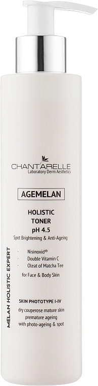 Cleansing, Brightening and Rejuvenating Toner - Chantarelle Agemelan Holistic Toner pH 4.5 — photo N1