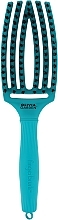 Hair Brush - Olivia Garden Finger Brush Combo Blue Lagoon — photo N1