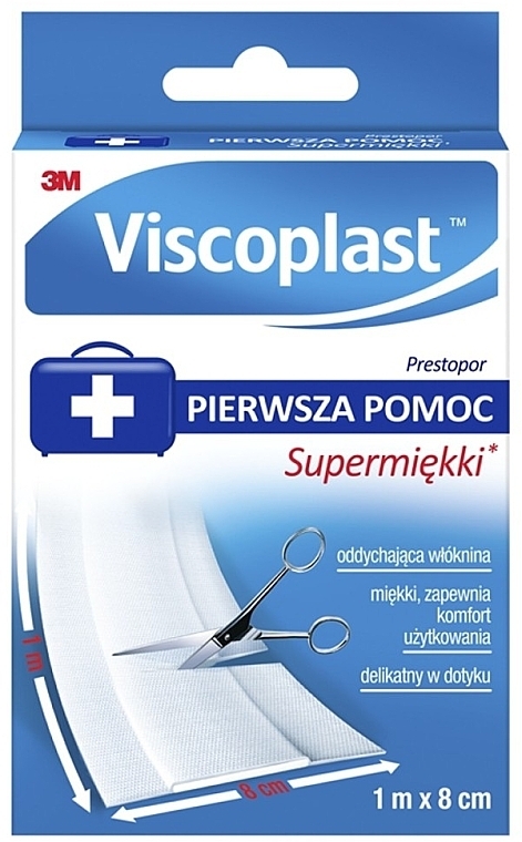 Super Soft Medical Patch, 1 meter x 8 cm - Viscoplast Prestopor Supersoft — photo N1