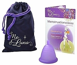 Menstrual Cup with Ball, size M, purple - MeLuna Classic Shorty Menstrual Cup Ball — photo N1