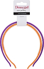 Fragrances, Perfumes, Cosmetics Hair Hoop, 2 pcs, purple + orange - Donegal FA-5603