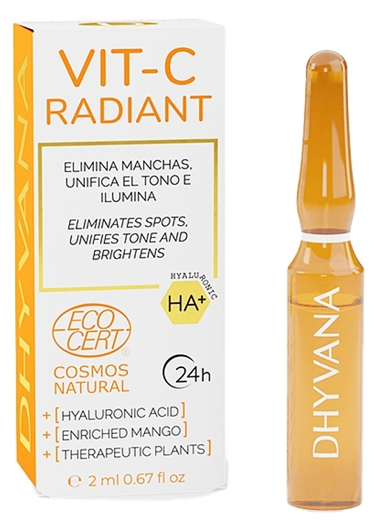 Face Ampoules with Brightening Effect - Dhyvana Vit-C Radiant Ampoules — photo N3
