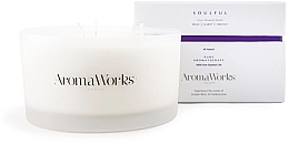 Fragrances, Perfumes, Cosmetics Scented Candle "Soulful", 3-wick - AromaWorks Soulful Candle 3-wick