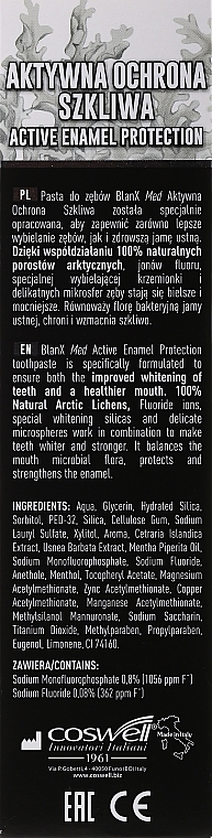 Toothpaste "Active Enamel Protection" - Blanx Protezione Attiva Dello Smalto — photo N3