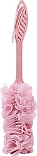 Massage Bath Sponge 9110, long handle, 45 cm, pink - Titania — photo N1