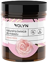 Natural Massage Candle "Rose" - Yolyn — photo N1