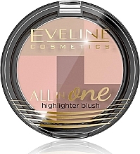 Fragrances, Perfumes, Cosmetics Blush - Eveline Cosmetics All In One Highlighter Blush